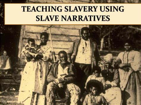 what are generic features of the slave narratives
